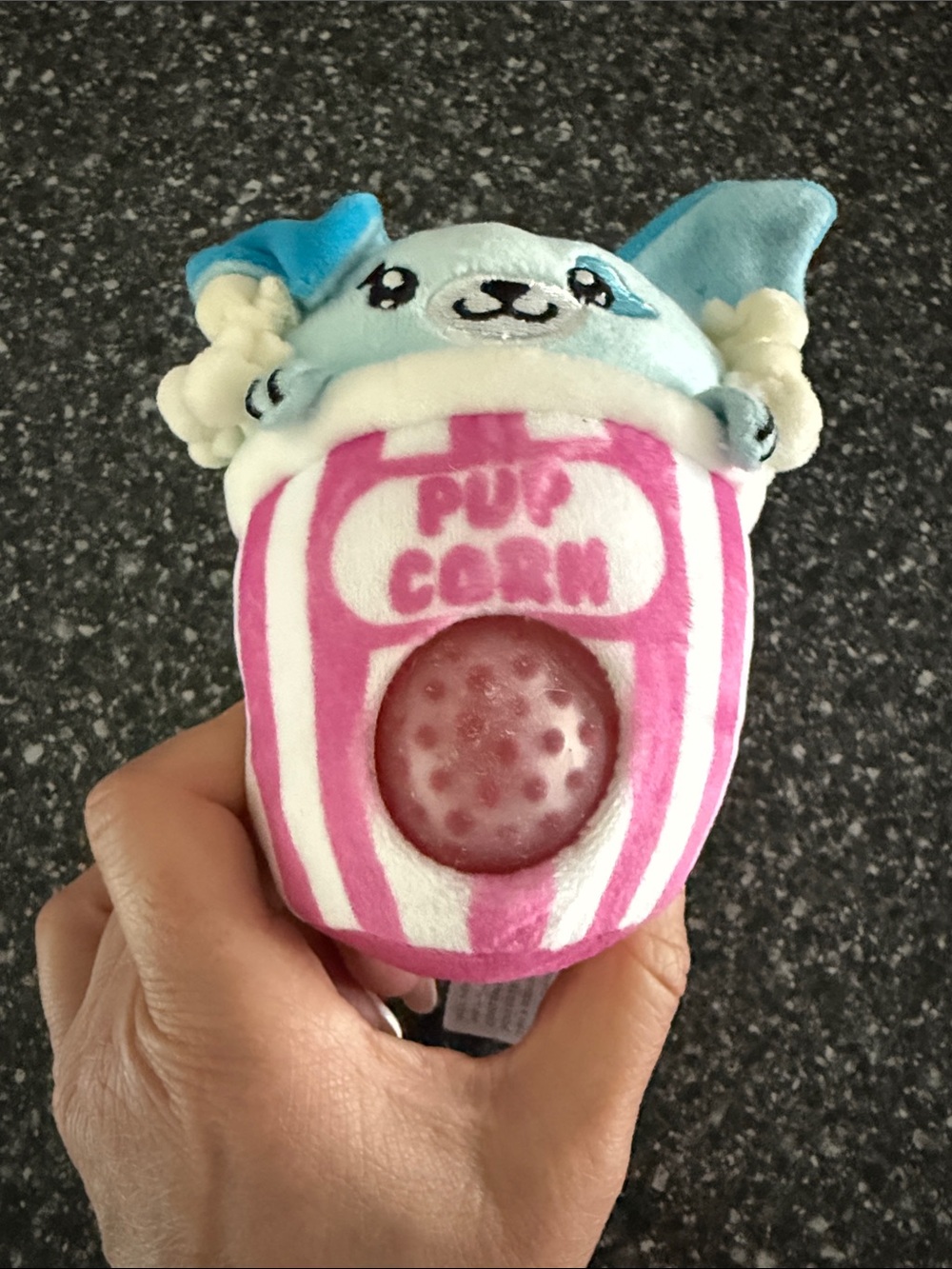 Beadie Buddies Popcorn Puppies Plush Toy - Blue Pupcorn Puppy - Picture 5 of 6